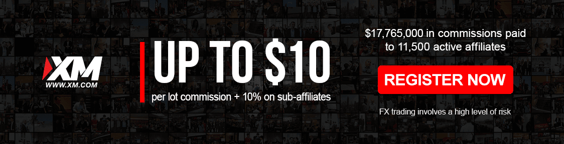 XM Affiliate Banner - Up to $10 commission